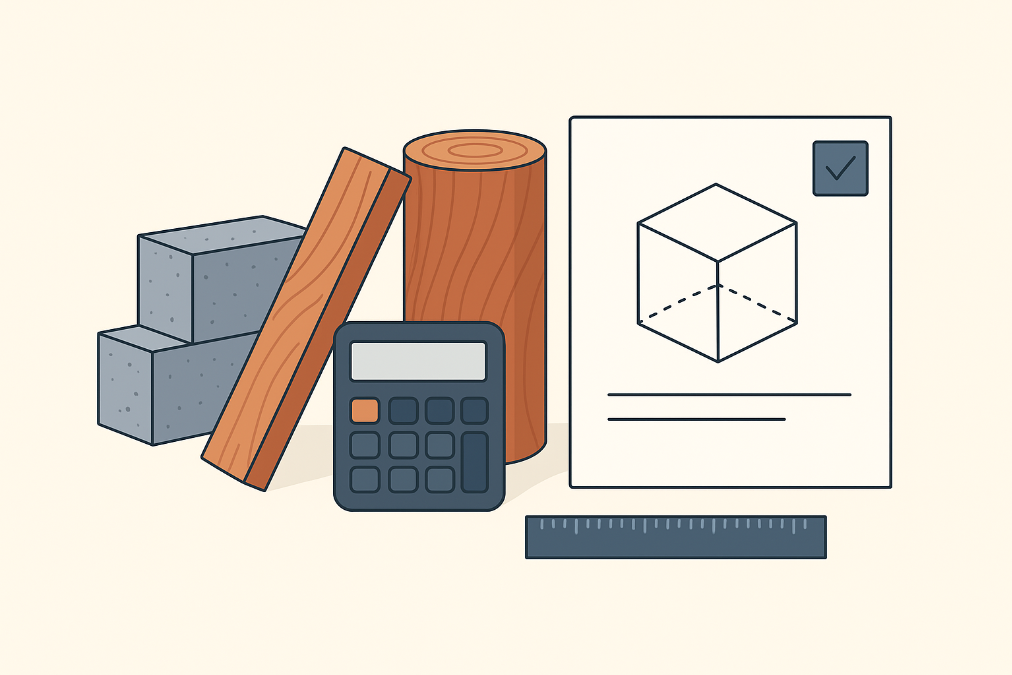Cara menghitung volume pada kayu dan beton